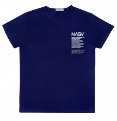 Мужская футболка Doomilai 100% хлопок (синий) Арт.1861-С 