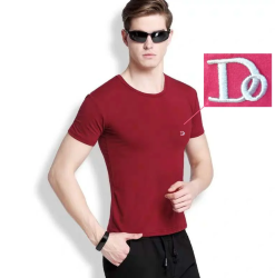 Мужская футболка Doomilai 100% хлопок (бордовый) Арт.1838